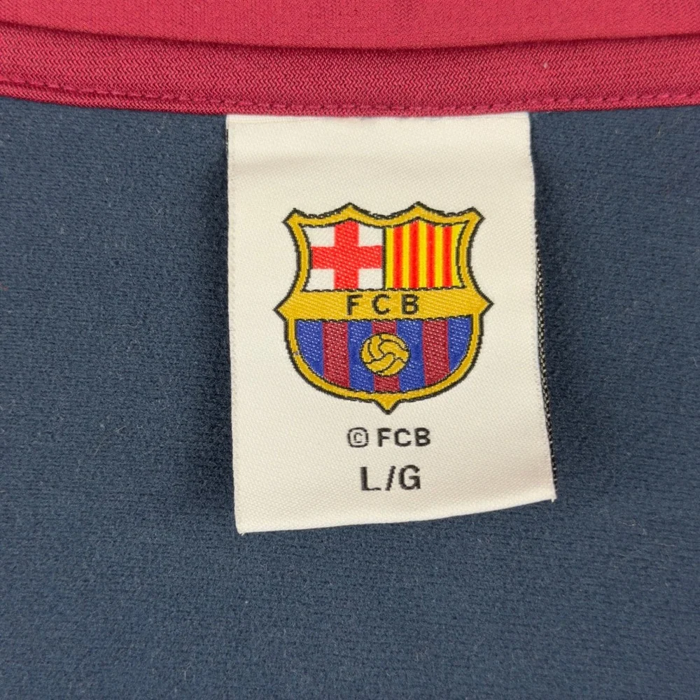 FC Barcelona Track Jacket Mens Large Navy Blue Full Zip Barca Soccer SC3-1006B20